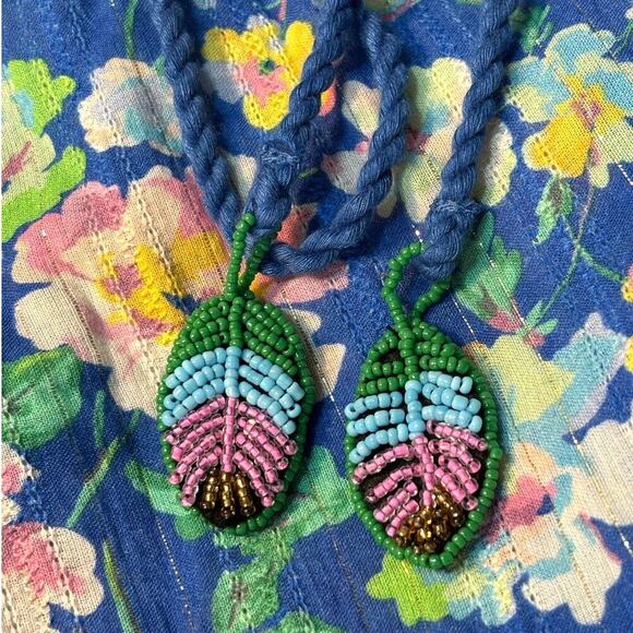 Shoshanna 100% Cotton Tiered Mini Dress Blue Floral XS‎ Lightweight Garden - Picture 5 of 6